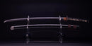 Antique Japanese Katana Sword with Iron Tsuba and Black Lacquet Mountings