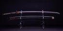 Antique Japanese Katana Sword with Iron Tsuba and Black Lacquet Mountings
