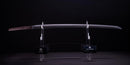 Antique Japanese Katana Sword with Iron Tsuba and Black Lacquet Mountings