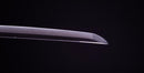Antique Japanese Katana Sword with Iron Tsuba and Black Lacquet Mountings