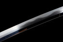 Kohaku Katana - — Tamahagane, Black ito over white rayskin, Gold/black speckled saya, black sageo