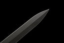 Carbon Viper Short Sword — high-carbon steel, Black patterned handle, black carbon fiber sheath