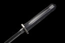 Carbon Viper Short Sword — high-carbon steel, Black patterned handle, black carbon fiber sheath