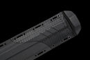 Champion Chopper Tactical Sword — Ceramic Edition — Black ergonomic grip, orange ring, black tactical, carbon fiber pattern