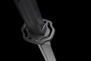 Champion Chopper Tactical Sword — Ceramic Edition — Black ergonomic grip, orange ring, black tactical, carbon fiber pattern