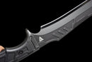 Apex Predator Kukri Sword — DLC Edition — Black molded handle, black textured sheath, belt clip