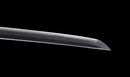 Antique Japanese Katana Sword with Red Saya and Gold Fukurin Momiji Tsuba