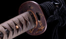 Antique Japanese Katana Sword, Waterfowl Tsuba signed Awataguchi