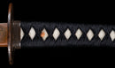 Antique Japanese Katana Sword with Gold-Inlaid Iron Tsuba, Attributed to Chikuzen Nobukuni — NBTHK Hozon