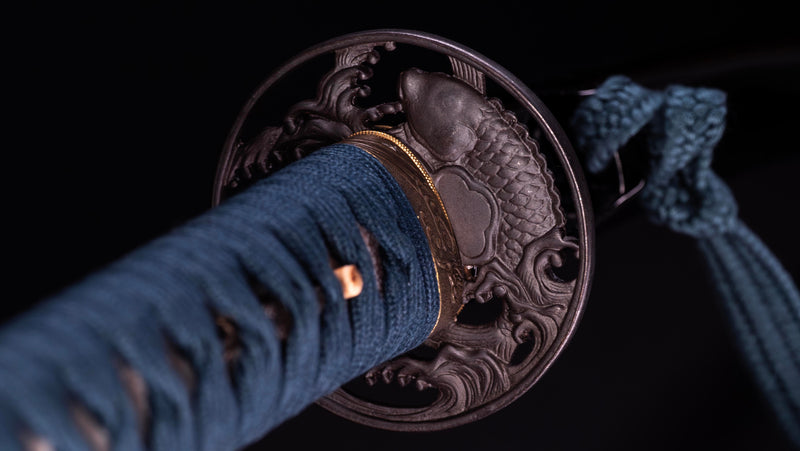 Antique Japanese Katana Sword with Sea Inspired Koshirae