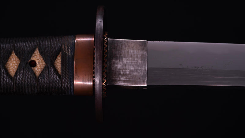 Antique Japanese Katana Sword signed Seki-ju Kaneyoshi with Beautiful Green Saya.