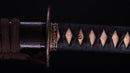 Antique Japanese Katana Sword with Iron Tsuba and Black Lacquet Mountings
