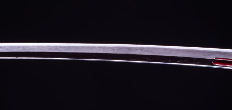 Antique Japanese Katana Sword with Red lacquered Groove