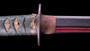 Antique Japanese Katana Sword with Red lacquered Groove