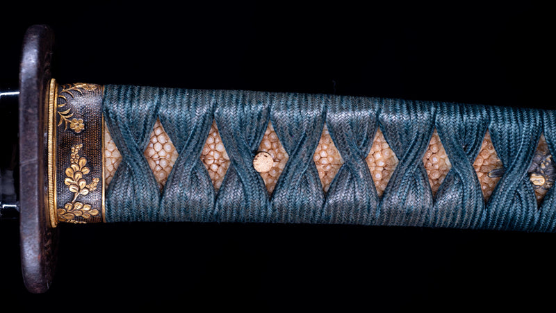 Antique Japanese Katana Rounded Kakugata Tsuba - Late Muromachi