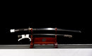 Shirōkami Katana - — T10 Steel, Black ito handle, white kashira; black saya, white sageo, silver kojiri