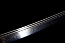 Shirōkami Katana - — T10 Steel, Black ito handle, white kashira; black saya, white sageo, silver kojiri