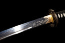 Shirōkami Katana - — T10 Steel, Black ito handle, white kashira; black saya, white sageo, silver kojiri