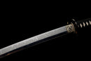 Fubuki Katana - — T10 Steel, Black/white cord handle, silver speckled sheath, matching cord.