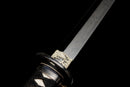 Fubuki Katana - — T10 Steel, Black/white cord handle, silver speckled sheath, matching cord.