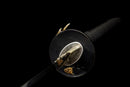 Fubuki Katana - — T10 Steel, Black/white cord handle, silver speckled sheath, matching cord.