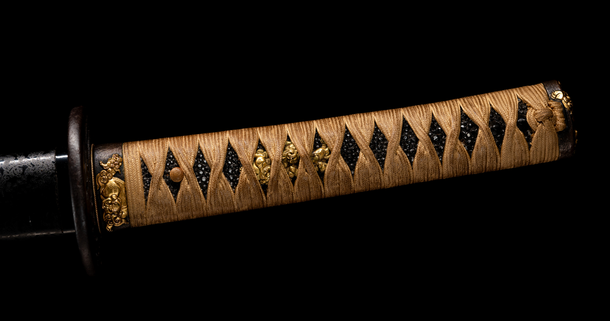 Antique Katana Sword Wakizashi by Osafune Sukesada with Lion