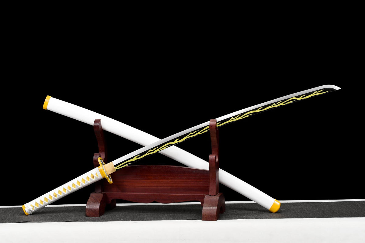 Katana Demon Slayer di Zenitsu Agatsuma lama bamboo cm. 105 Legno Katana Demon Slayer di Zenitsu Agatsuma lama bamboo cm. 105 Legno